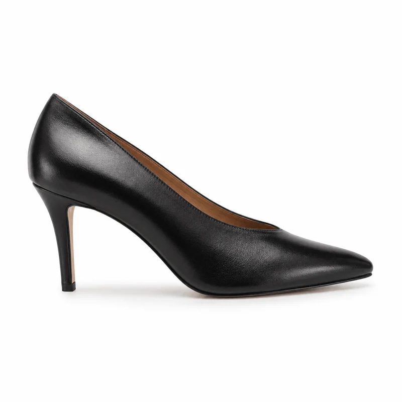 Bianca Pumps – Schwarze Leder High Heel Pumps Damen