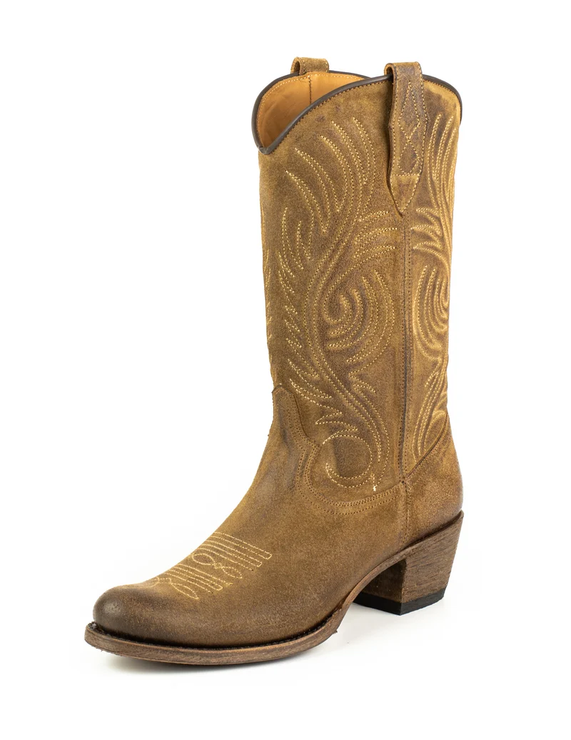 Damen-Cowboystiefel 2526, braunes Leder | Sofort lieferbar | Größe 39