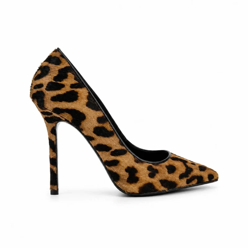 Soraya Pumps – Damen High Heels Leopard Pony Haircalf