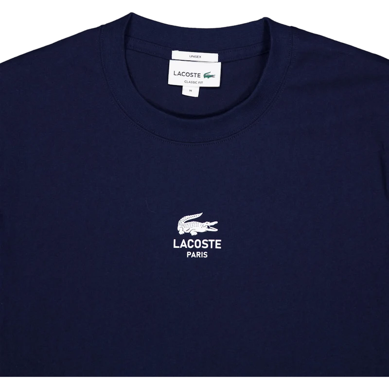 Signature Print Cotton T-shirt 166 Midnight Blue