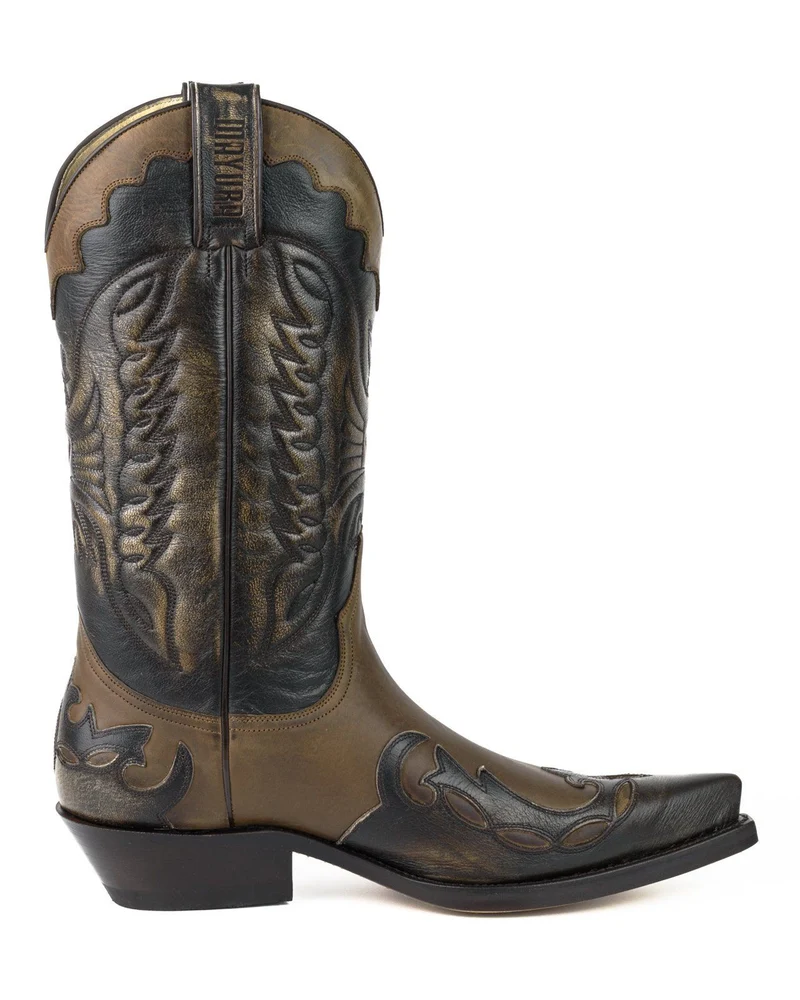 Country- und Western-Cowboystiefel 1927-C für Herren und Damen aus braunem und grauem Leder