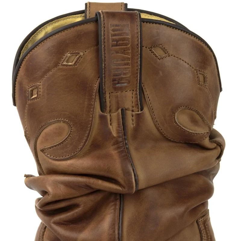 Damen-Cowboy-Country- und Westernstiefel 1952 aus braunem Leder