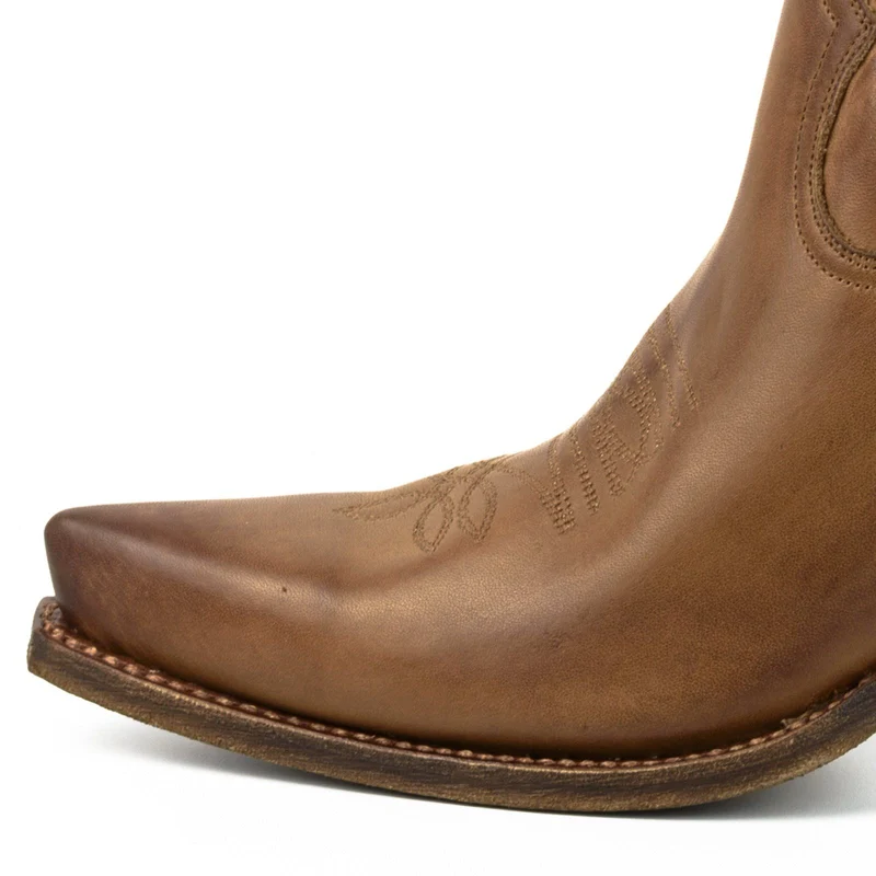 Damen-Cowboy-Country- und Westernstiefel 1952 aus braunem Leder