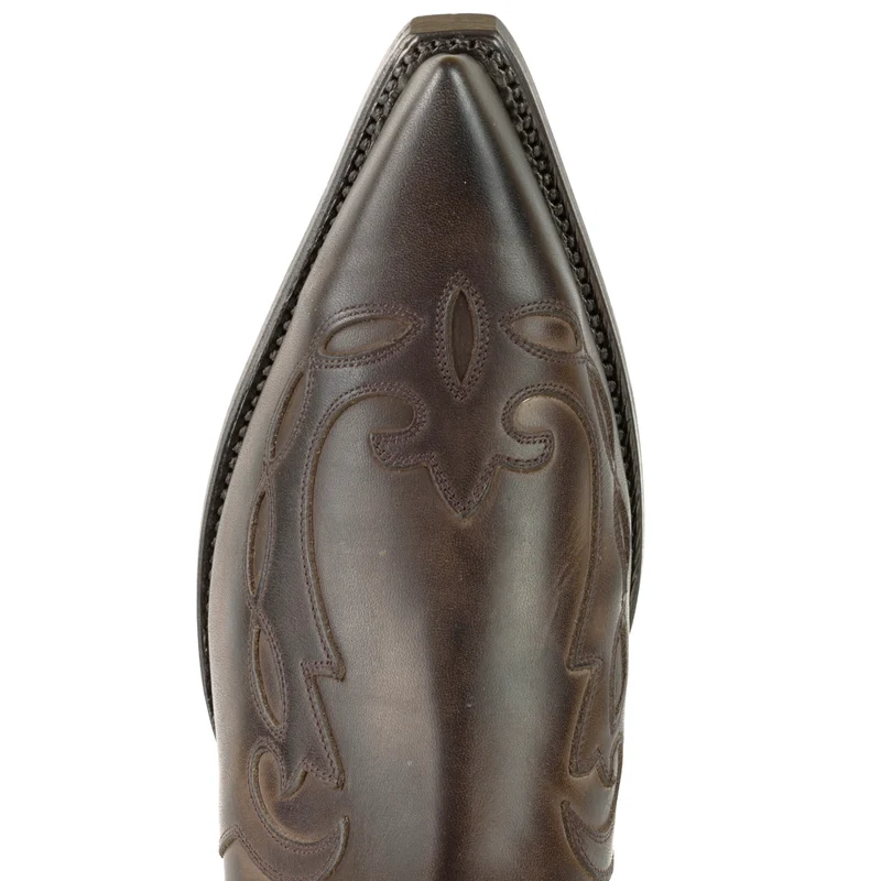 Cowboy Country Western Stiefeletten für Herren und Damen 1931 aus dunkelbraunem Leder