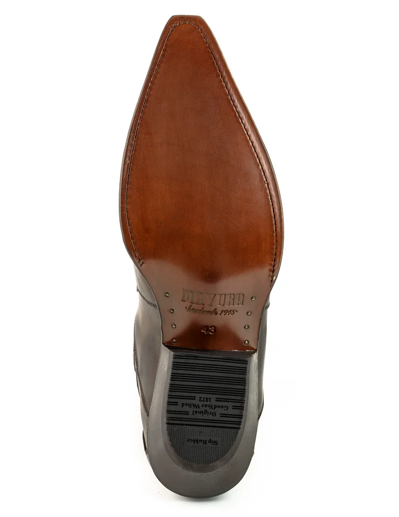 Cowboy Country Western Stiefeletten für Herren und Damen 1931 aus dunkelbraunem Leder