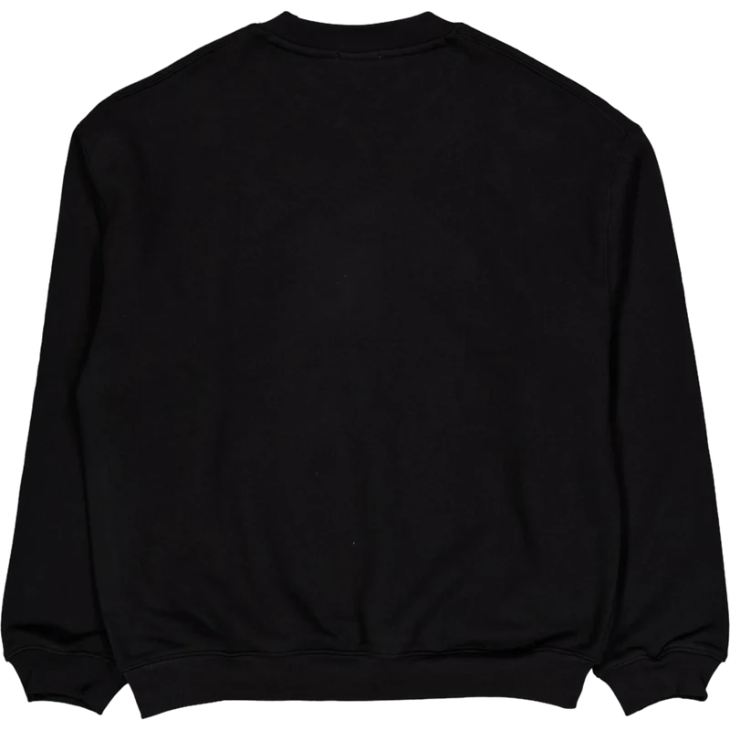 Loose Fit Badge Accent Sweatsh 031 Black