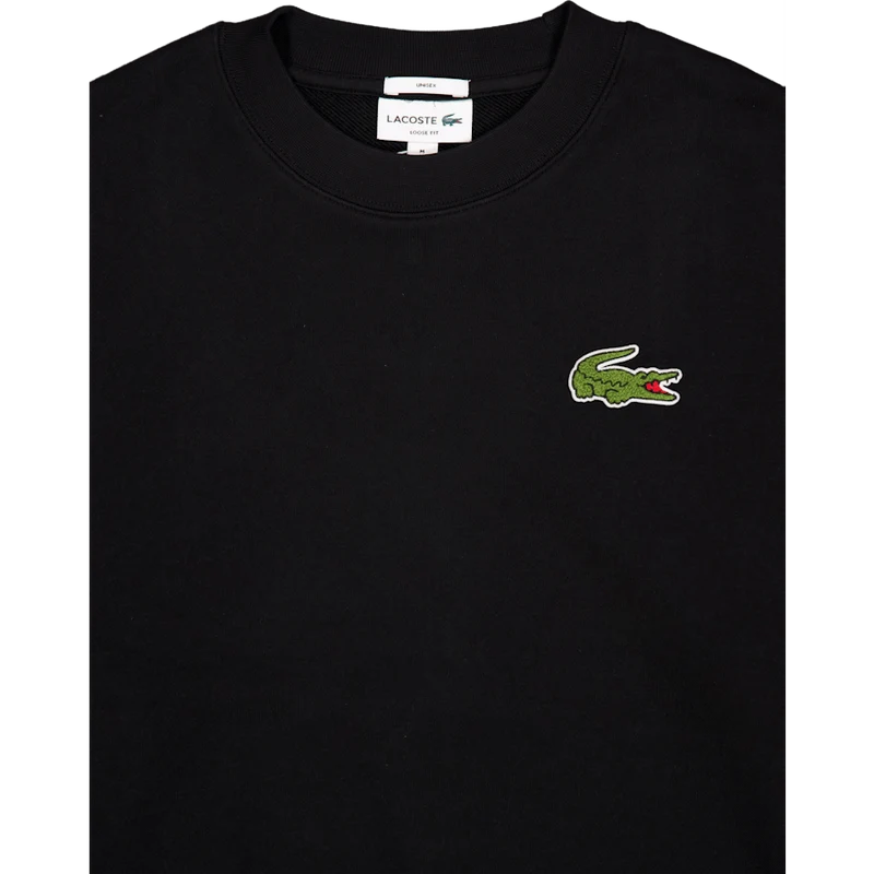 Loose Fit Badge Accent Sweatsh 031 Black