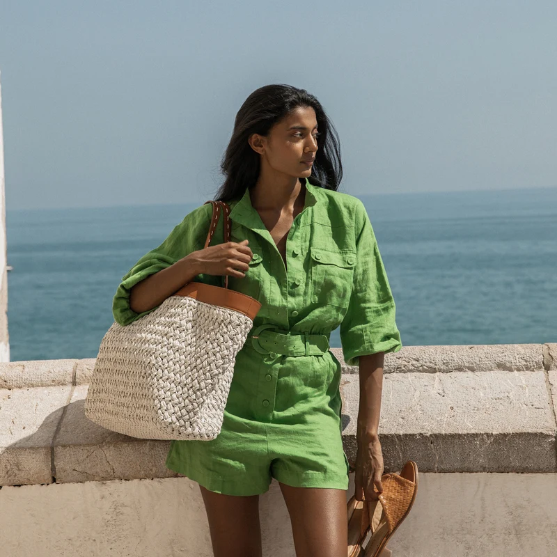 The Gigi Raffia Tote