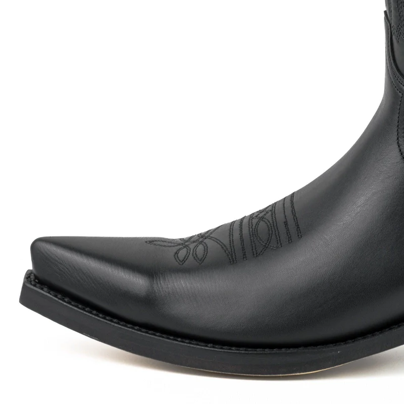 Country- und Western-Cowboystiefel 1920-C aus schwarzem Leder für Herren und Damen
