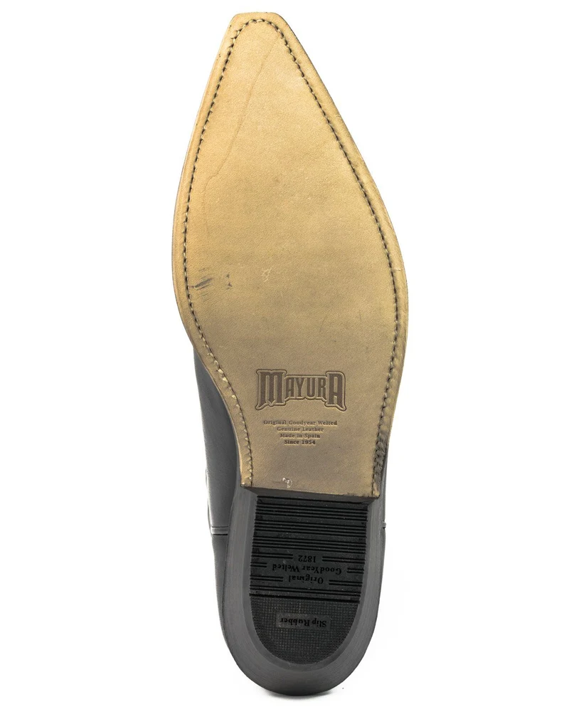 Country- und Western-Cowboystiefel 1920-C aus schwarzem Leder für Herren und Damen