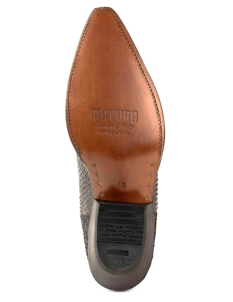 Exotische Stiefeletten Herren 2575 Exotisches Leder Weiß