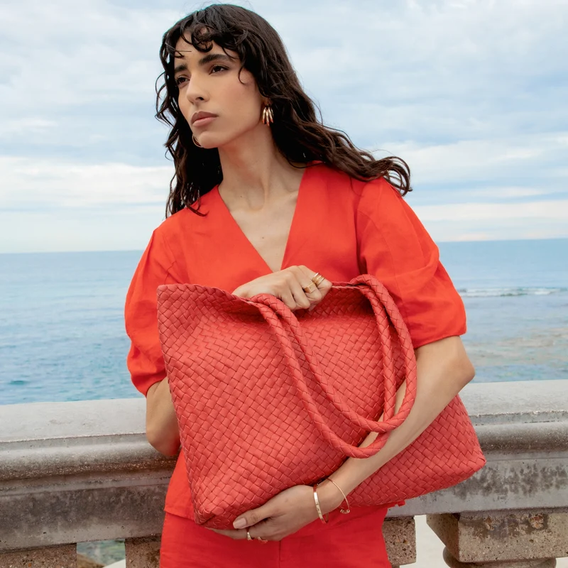 The Classic Elena Woven Handbag