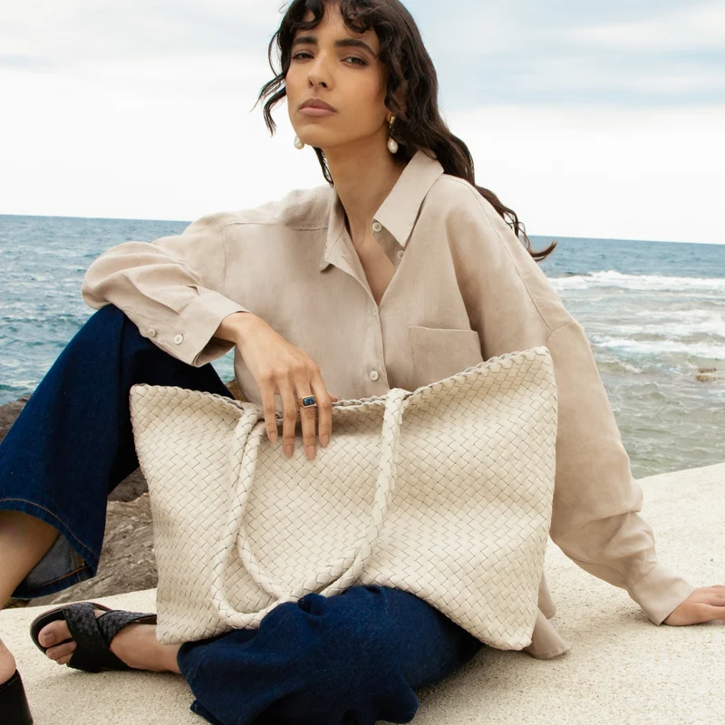 The Classic Elena Woven Handbag