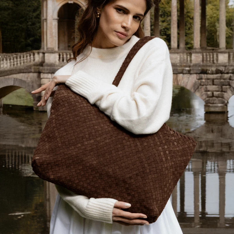 The Classic Elena Woven Handbag