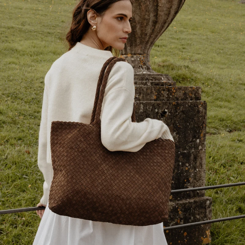 The Classic Elena Woven Handbag