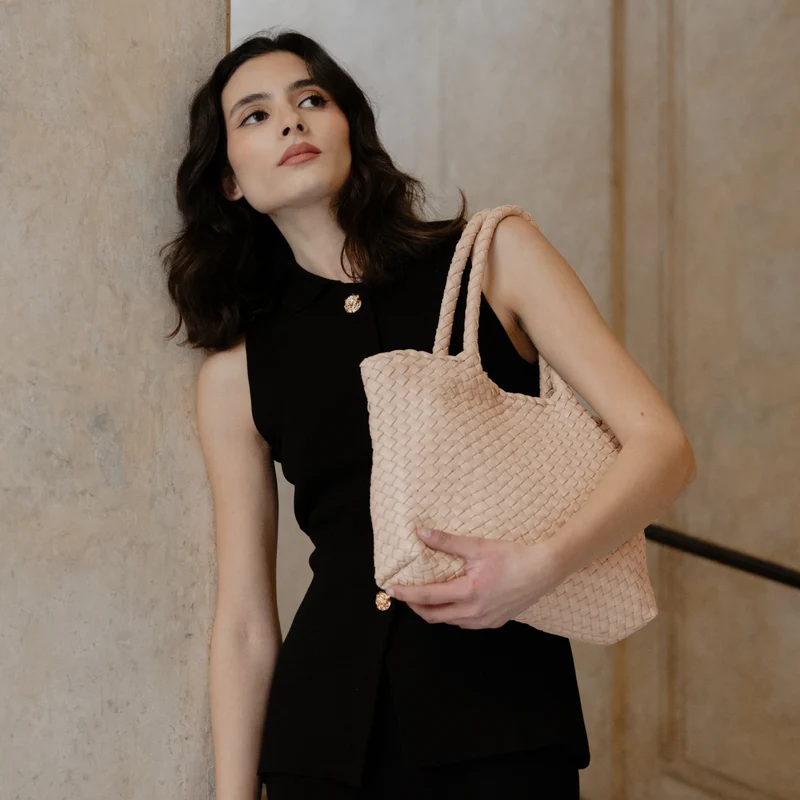 The Mini Elena Woven Handbag