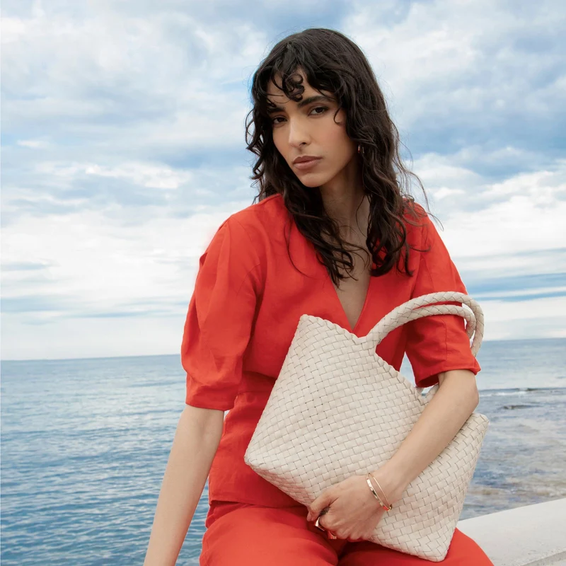 The Mini Elena Woven Handbag