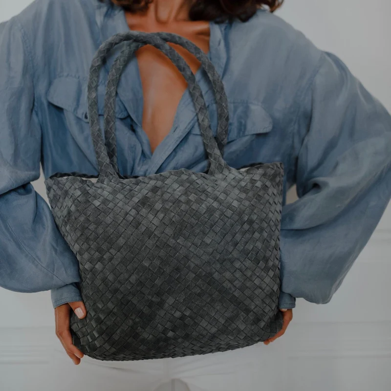 The Mini Elena Woven Handbag