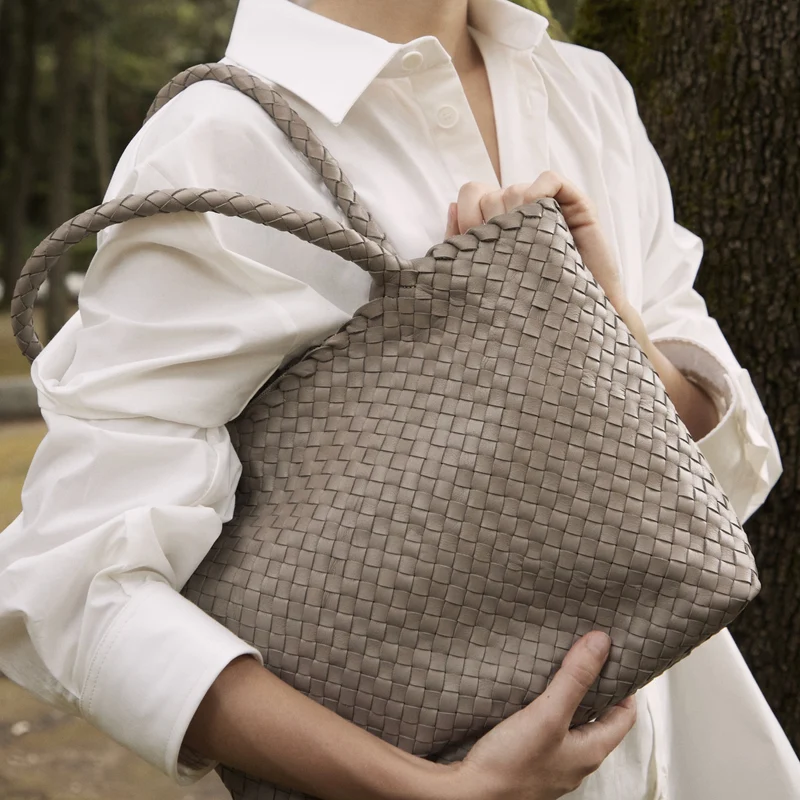 The Mini Elena Woven Handbag