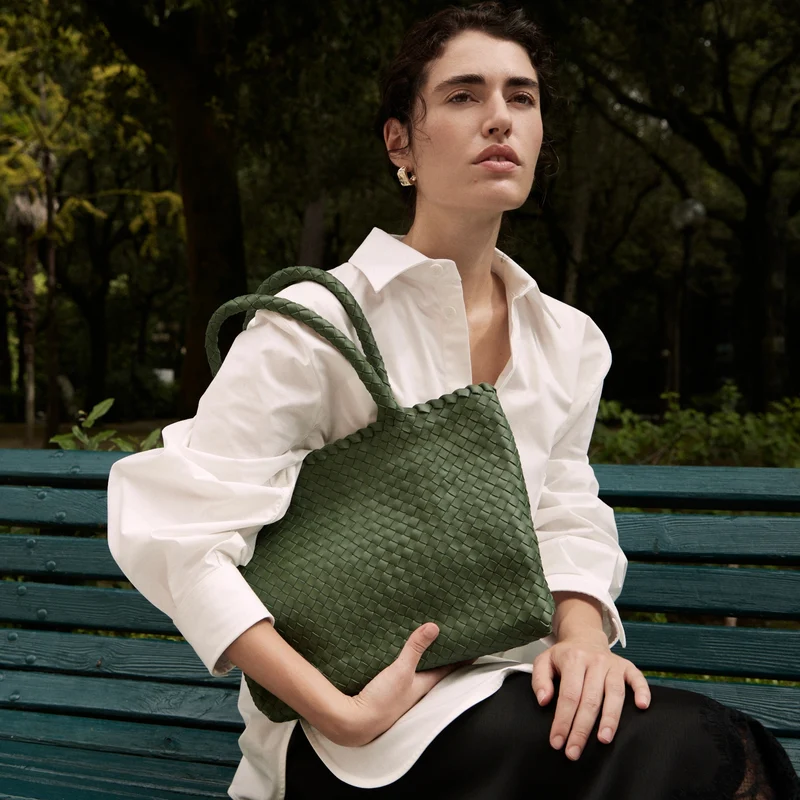 The Mini Elena Woven Handbag