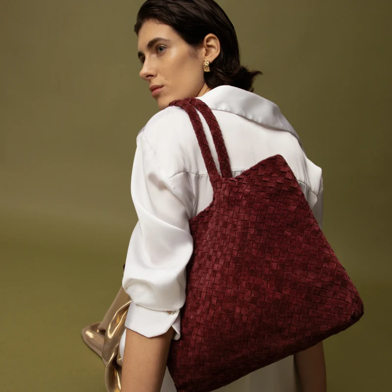 The Mini Elena Woven Handbag