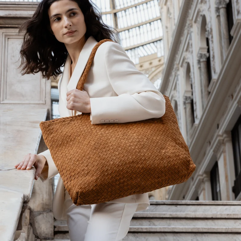 The Travel Elena Woven Handbag