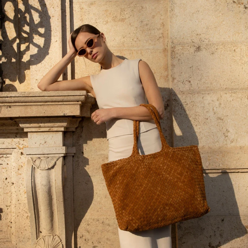 The Travel Elena Woven Handbag
