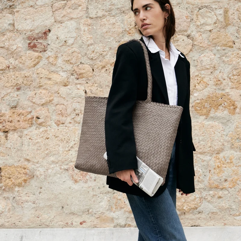 The Travel Elena Woven Handbag