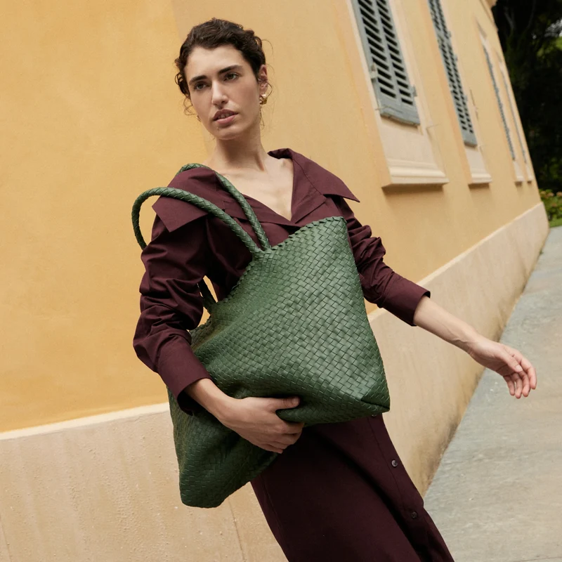 The Travel Elena Woven Handbag