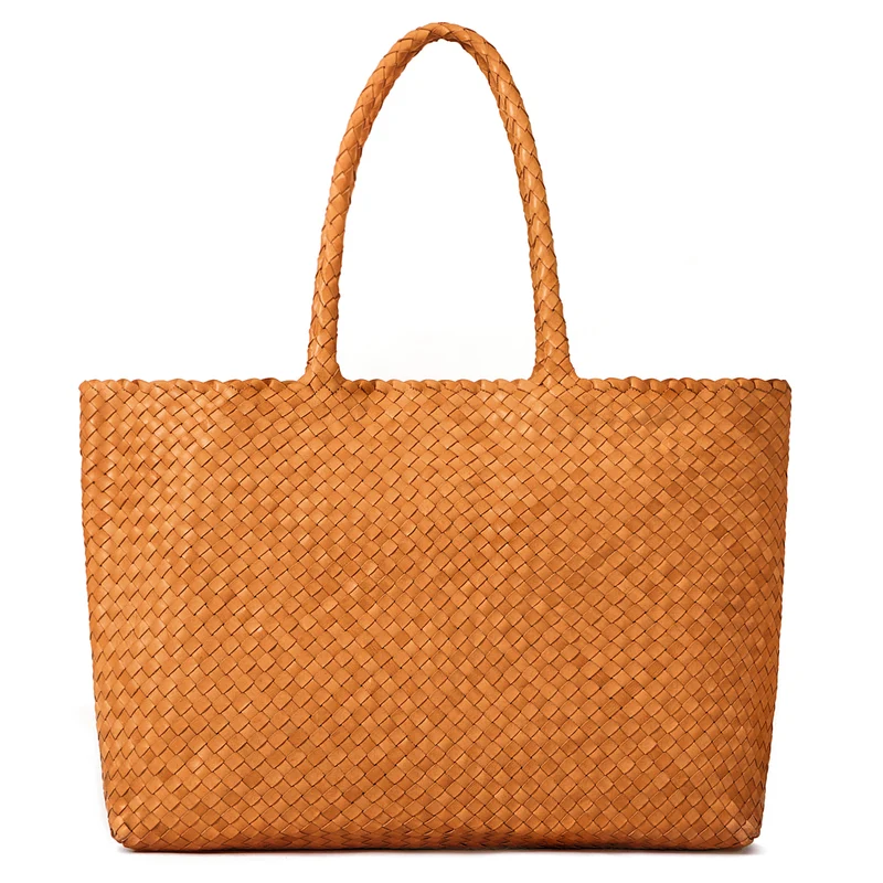 The Travel Elena Woven Handbag - Premium-Leder
