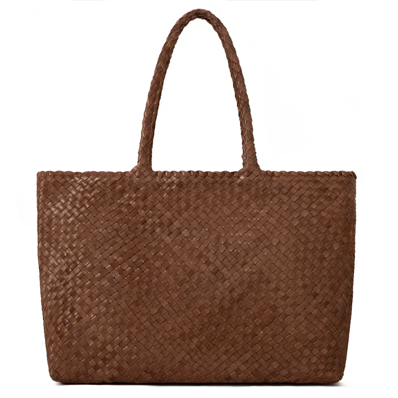 The Travel Elena Woven Handbag - Premium-Leder