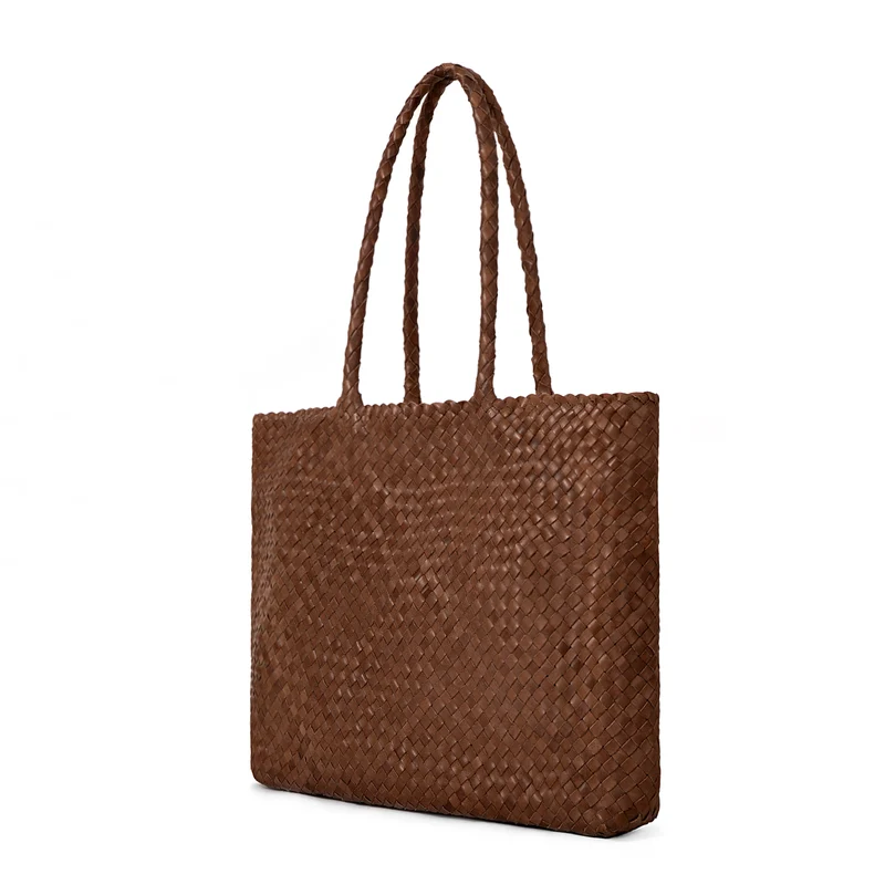 The Travel Elena Woven Handbag - Premium-Leder