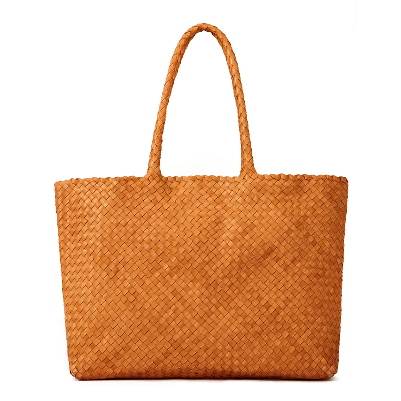 The Travel Elena Woven Handbag - Premium-Leder