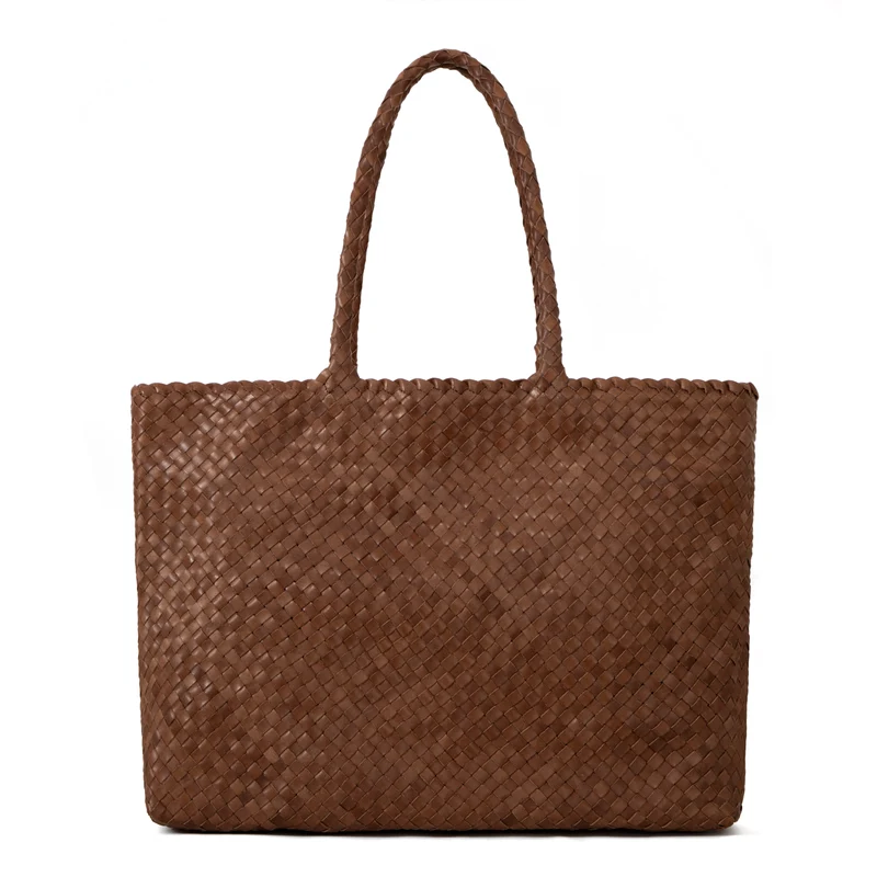 The Travel Elena Woven Handbag - Premium-Leder