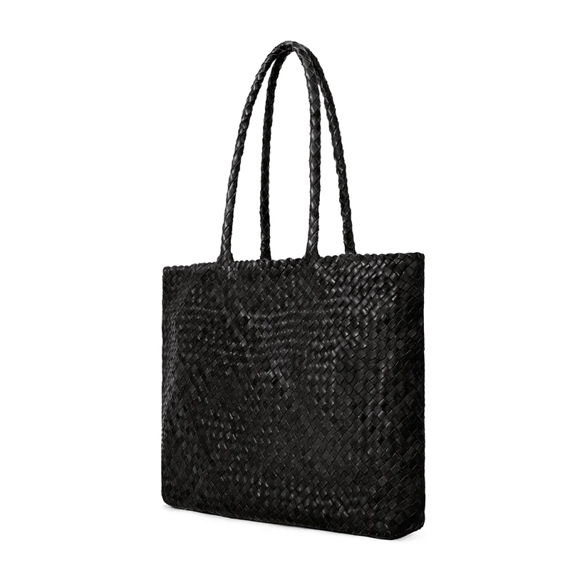 The Travel Elena Woven Handbag - Premium-Leder
