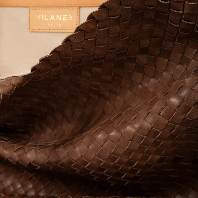 The Mini Elena Woven Handbag - Premium-Leder