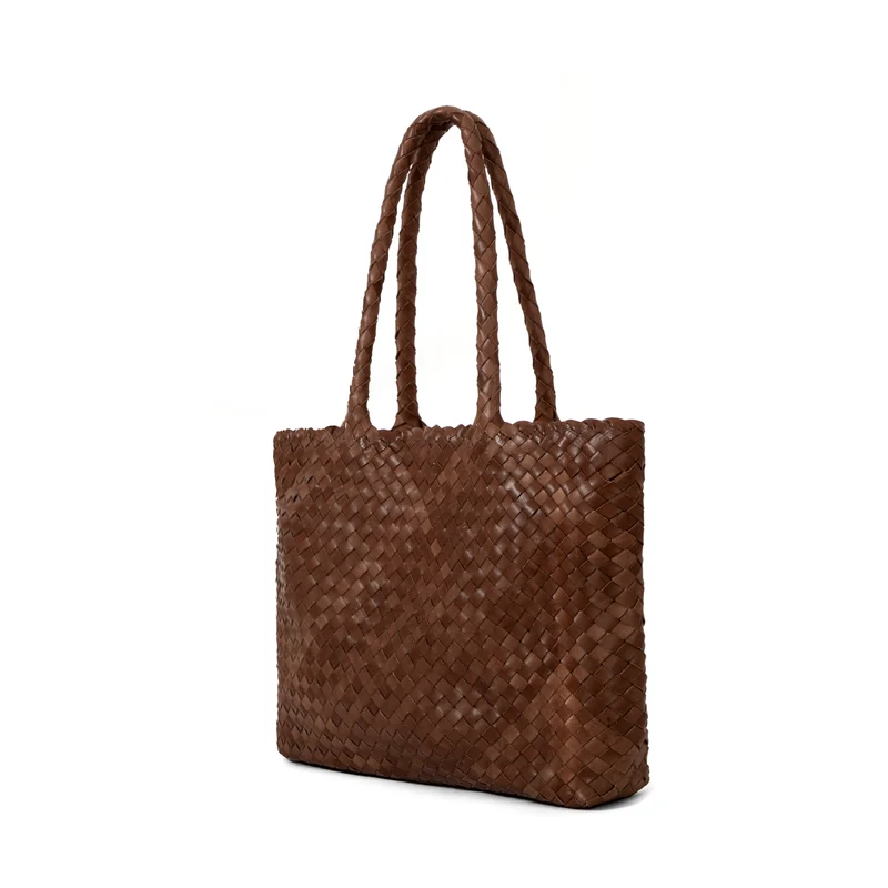 The Mini Elena Woven Handbag - Premium-Leder
