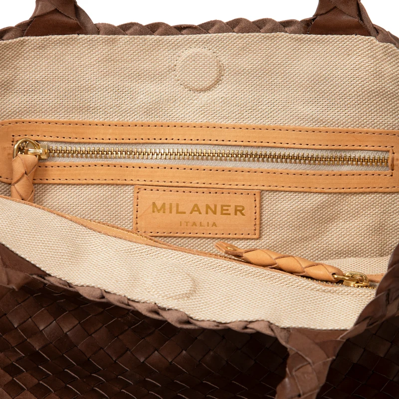 The Mini Elena Woven Handbag - Premium-Leder