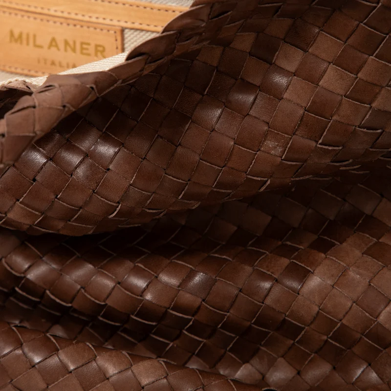 The Mini Elena Woven Handbag - Premium-Leder
