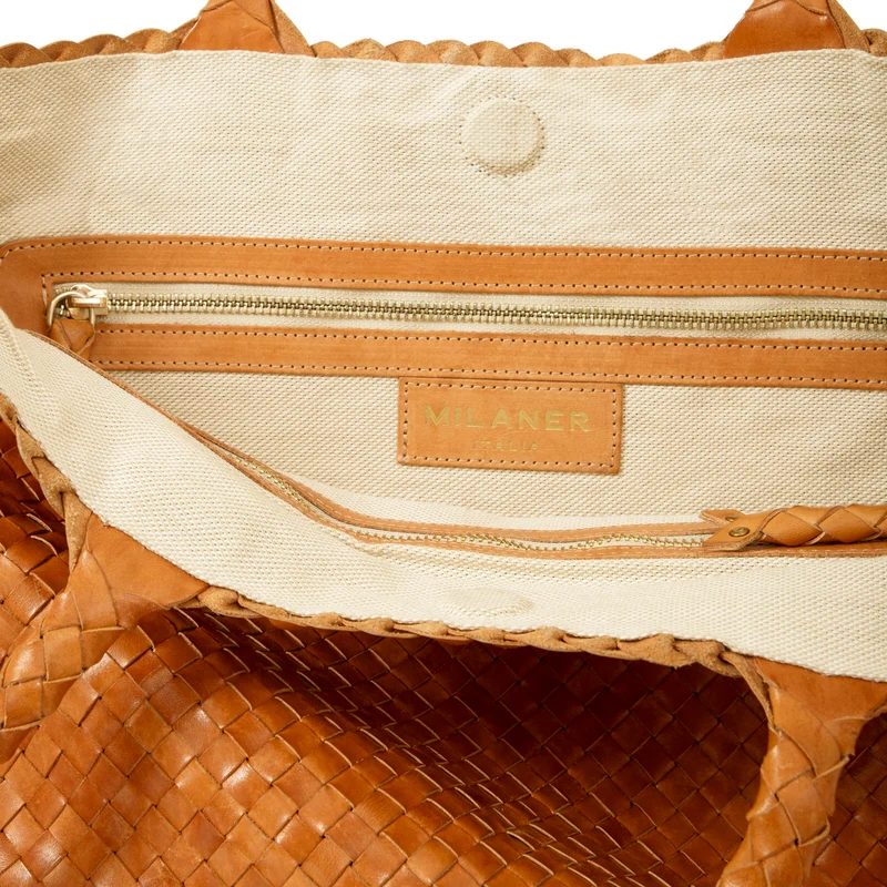 The Mini Elena Woven Handbag - Premium-Leder
