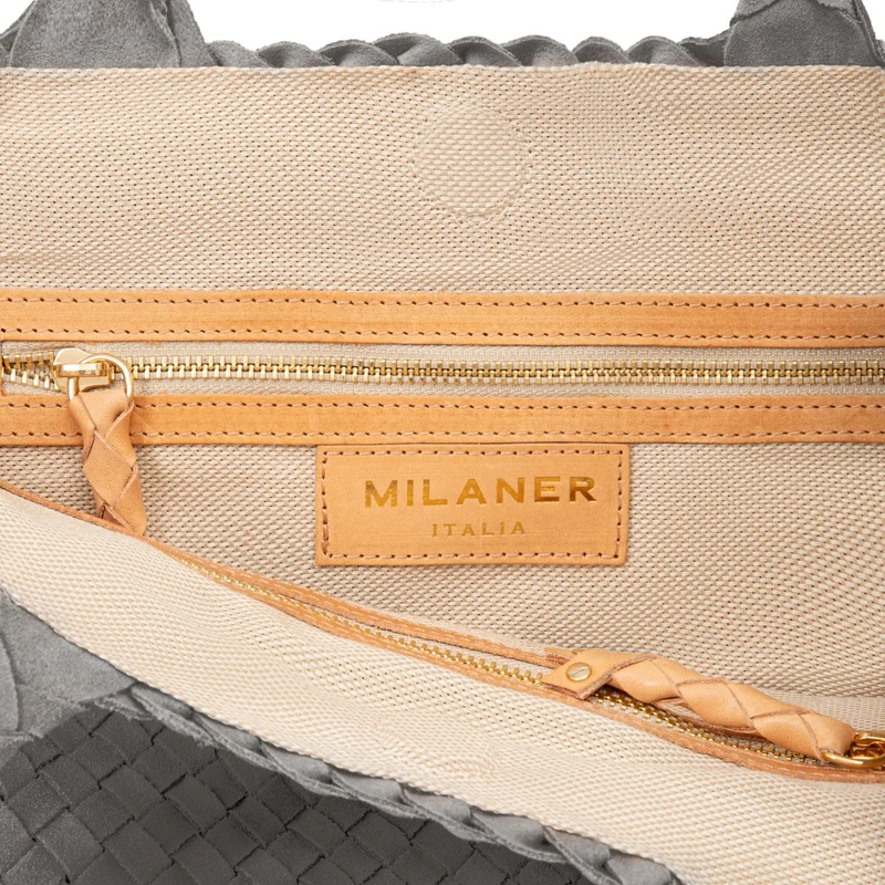 The Mini Elena Woven Handbag - Premium-Leder