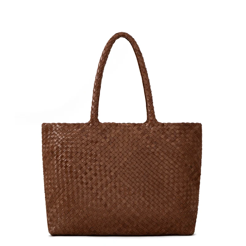 The Classic Elena Woven Handbag - Premium-Leder