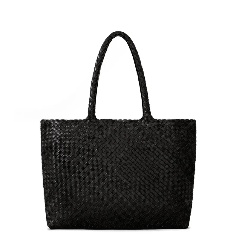 The Classic Elena Woven Handbag - Premium-Leder