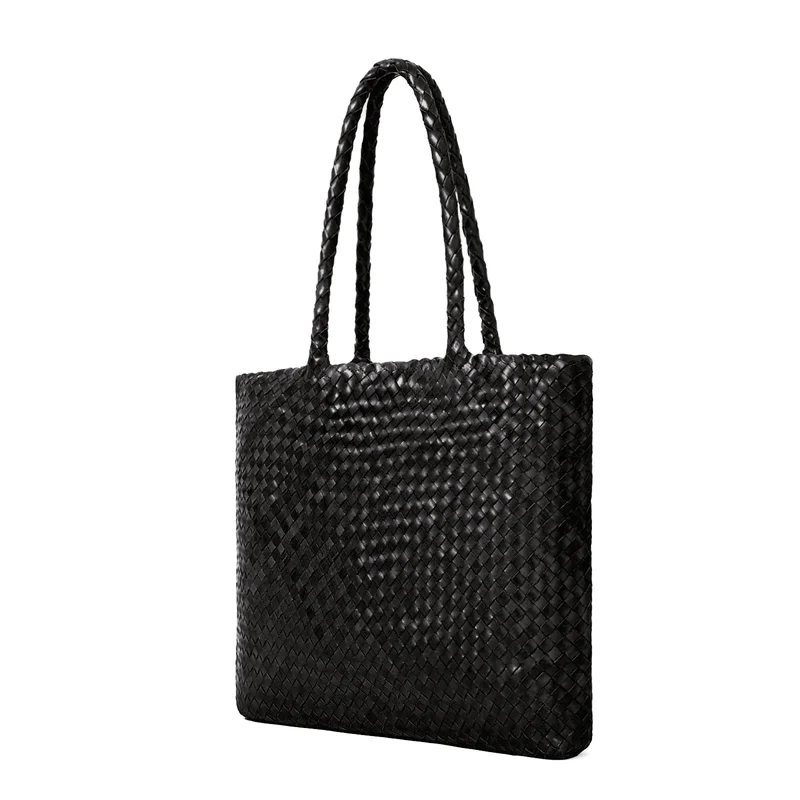 The Classic Elena Woven Handbag - Premium-Leder