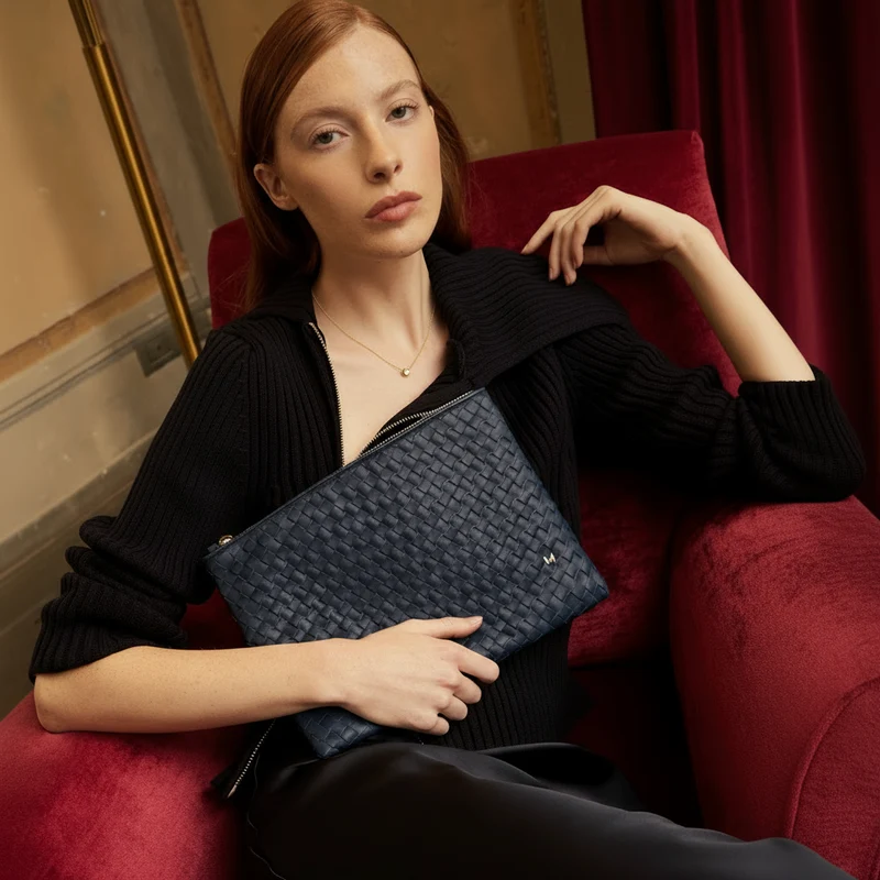The Meg Woven Clutch