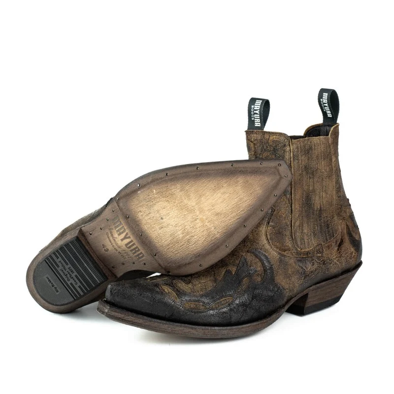 Herren-Cowboystiefel, Country- und Westernstiefel, 1931, Braun und Schwarz | Sofort lieferbar | Größe 41