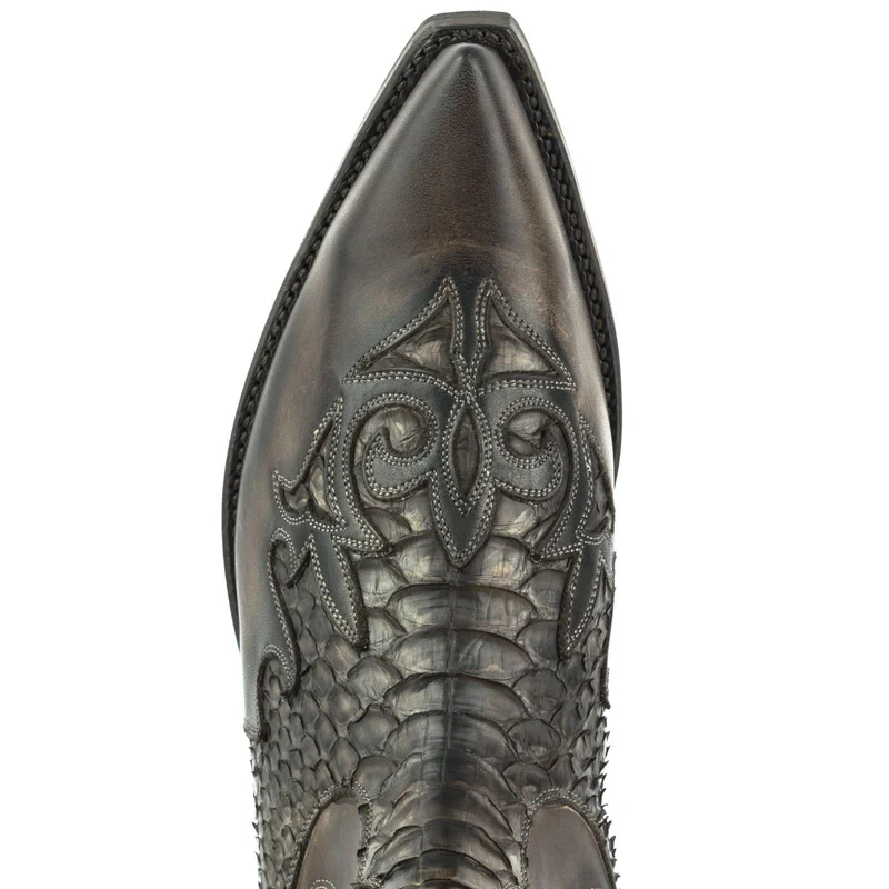 Urban Cowboy Boots für Damen und Herren, 2500 Leder, Braun und Dunkelbraun Exotic | Sofort lieferbar | Größe 39/42