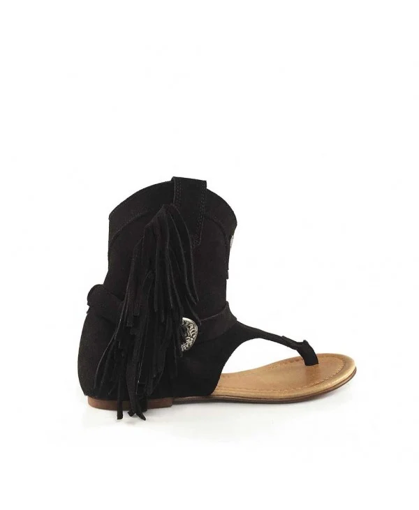 BOHO WEST SCHWARZE BASIC-SANDALEN FÜR DAMEN