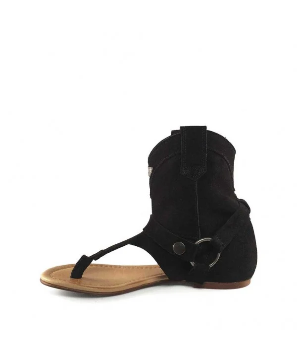 BOHO WEST SCHWARZE BASIC-SANDALEN FÜR DAMEN