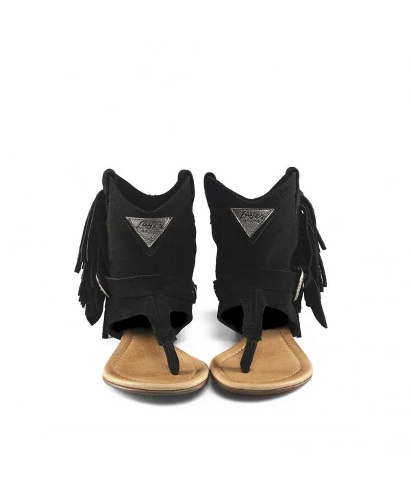 BOHO WEST SCHWARZE BASIC-SANDALEN FÜR DAMEN